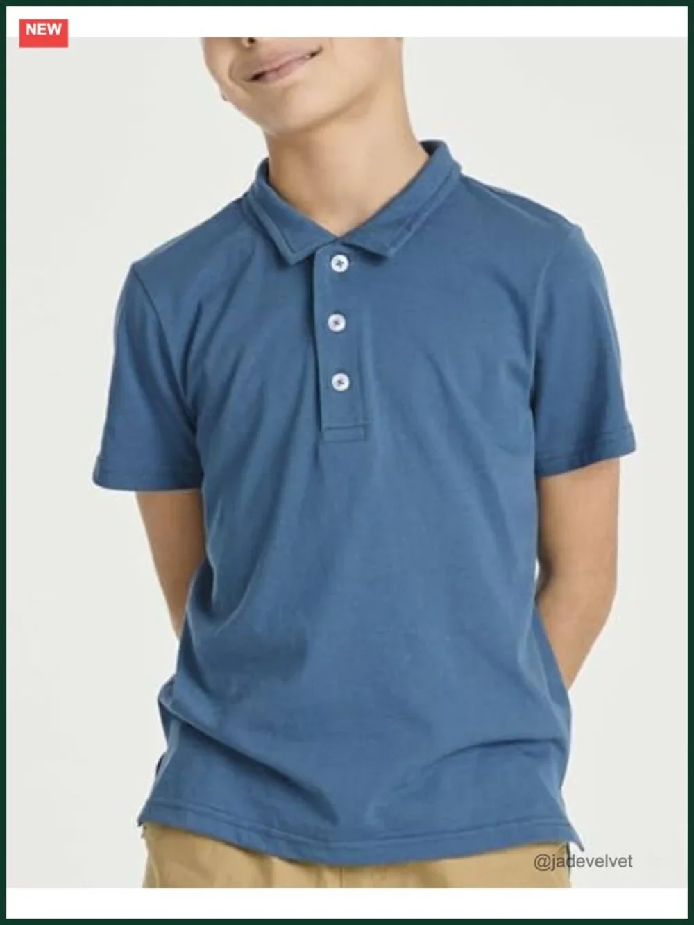 3-Pack Boys' Short Sleeve Jersey Cotton Polo Shirts Uniform Youth Dress Shirt
